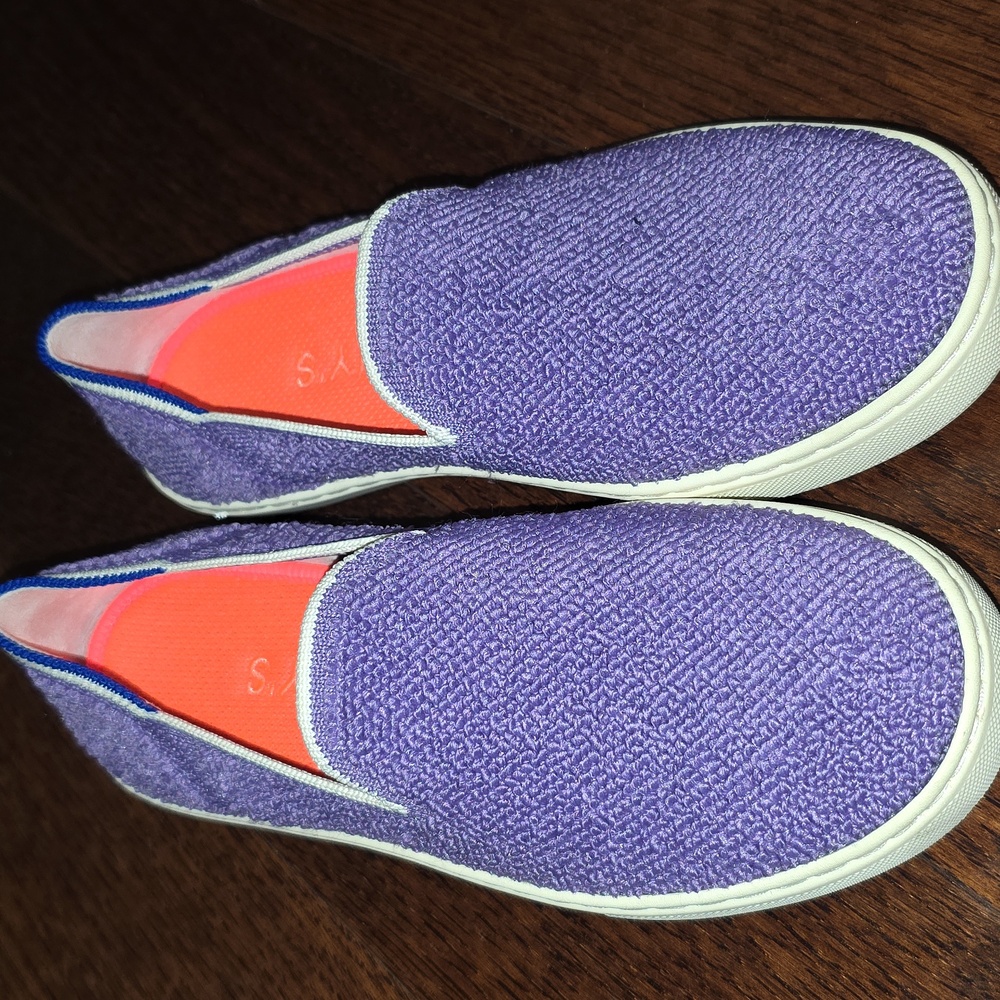 Rothys Amethyst Purple Terry Slip On Sneakers Shoes Cute Comfy Womens size 6 - Picture 4 of 13